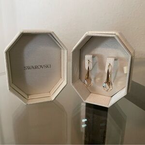 Swarovski Gold and Crystal Teardrop Earrings